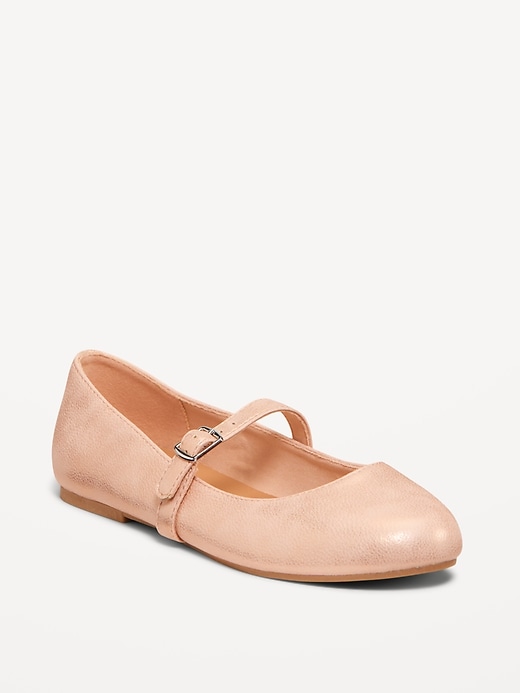 View large product image 1 of 4. Faux-Leather Ballet Flats for Girls