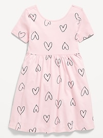 View large product image 3 of 3. Printed Fit and Flare Dress for Girls