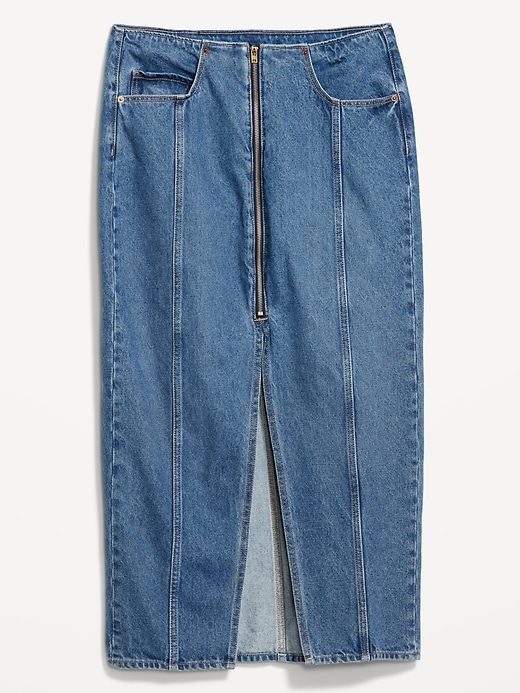 Image number 4 showing, Mid-Rise Jean Maxi Skirt