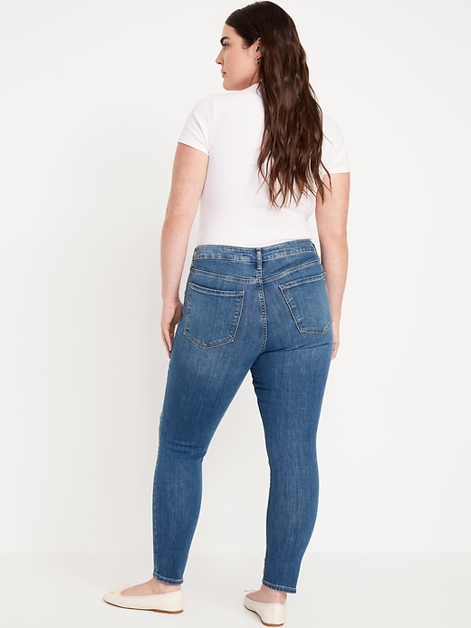 Image number 6 showing, High-Waisted Rockstar Super-Skinny Ripped Jeans for Women
