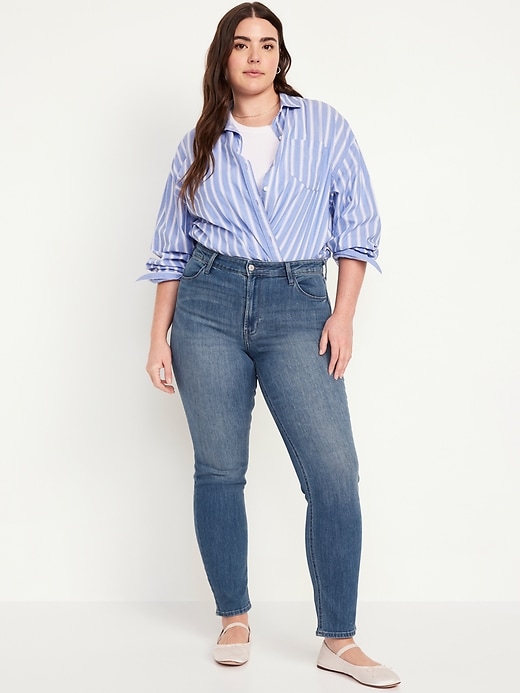 Image number 5 showing, High-Waisted Wow Straight Ankle Jeans