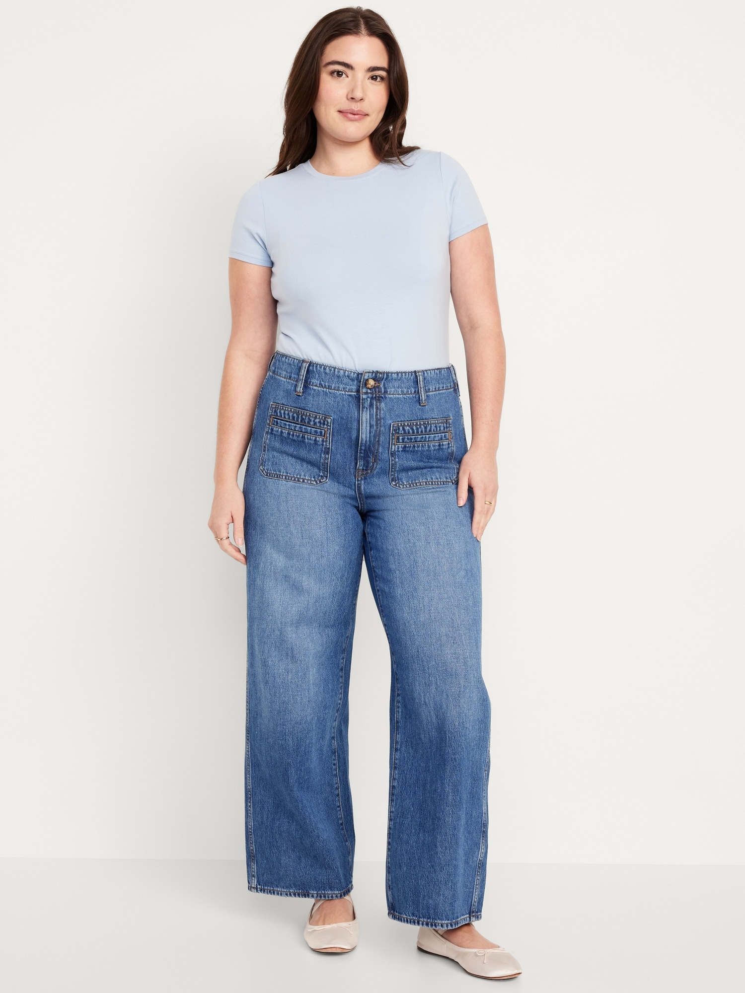 High-Waisted Baggy Wide-Leg Trouser Jeans | Old Navy