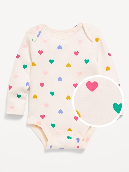 View large product image 1 of 2. Printed Long-Sleeve Bodysuit for Baby