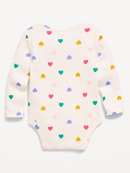 View large product image 2 of 2. Printed Long-Sleeve Bodysuit for Baby