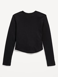 View large product image 4 of 5. UltraLite Long-Sleeve Rib-Knit T-Shirt for Girls