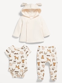 View large product image 3 of 3. Unisex 3-Piece Printed Layette Set for Baby