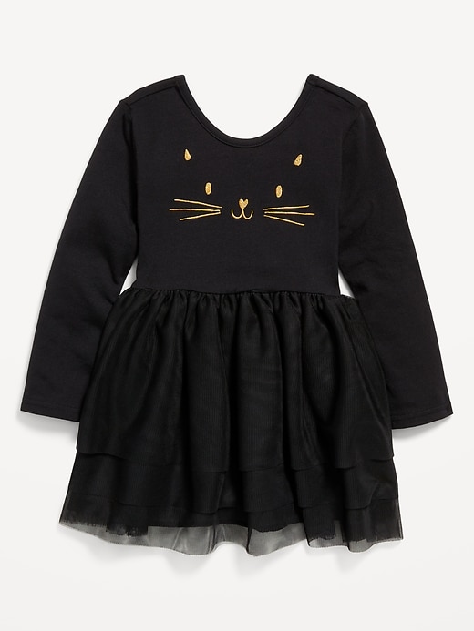 View large product image 1 of 2. Long-Sleeve Fit and Flare Graphic Tutu Dress for Toddler Girls