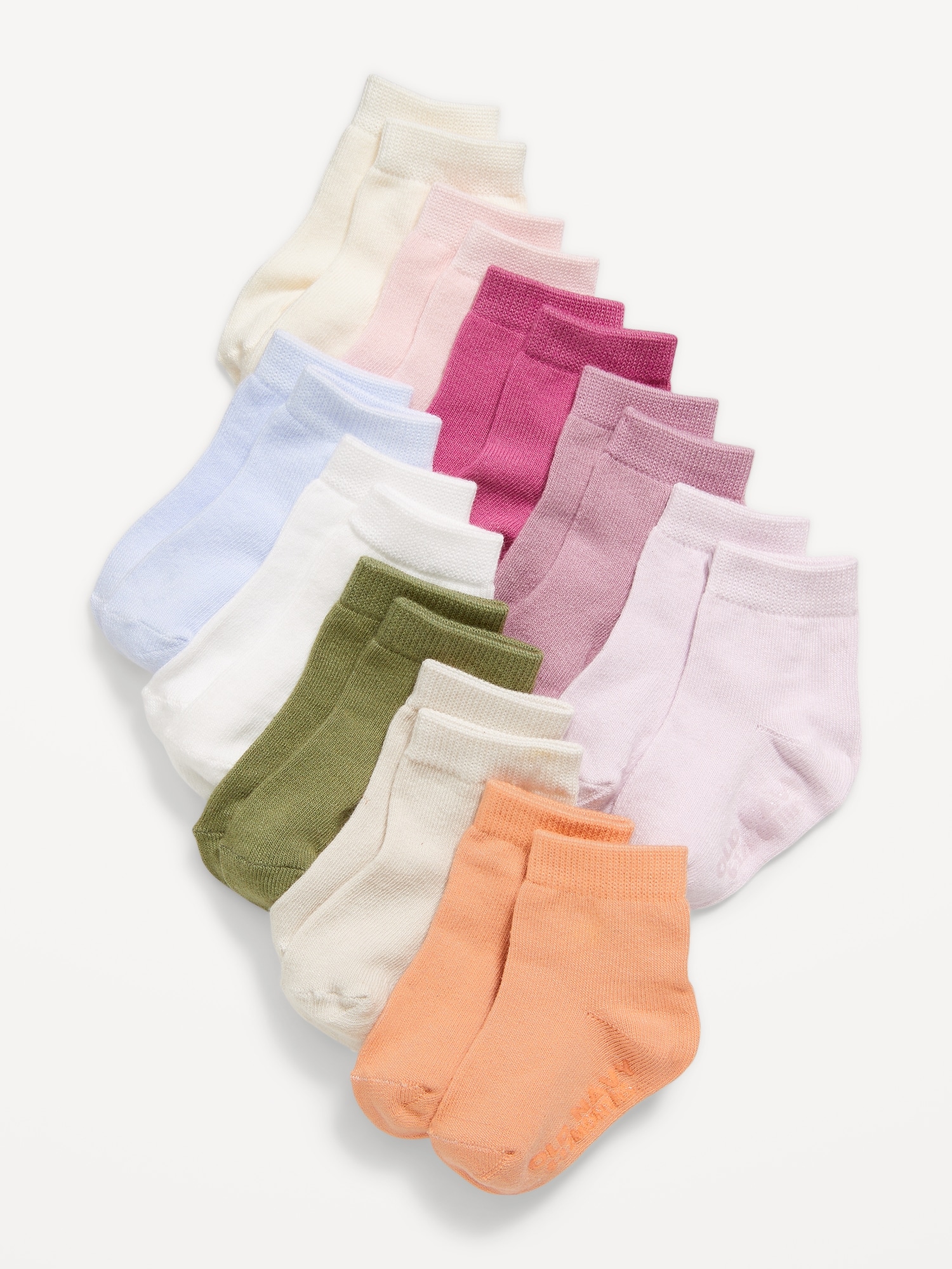 Unisex Crew Socks 10-Pack for Toddler & Baby