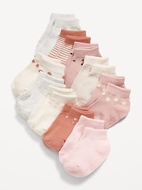 Image number 1 showing, Unisex 10-Pack Ankle Socks for Toddler & Baby