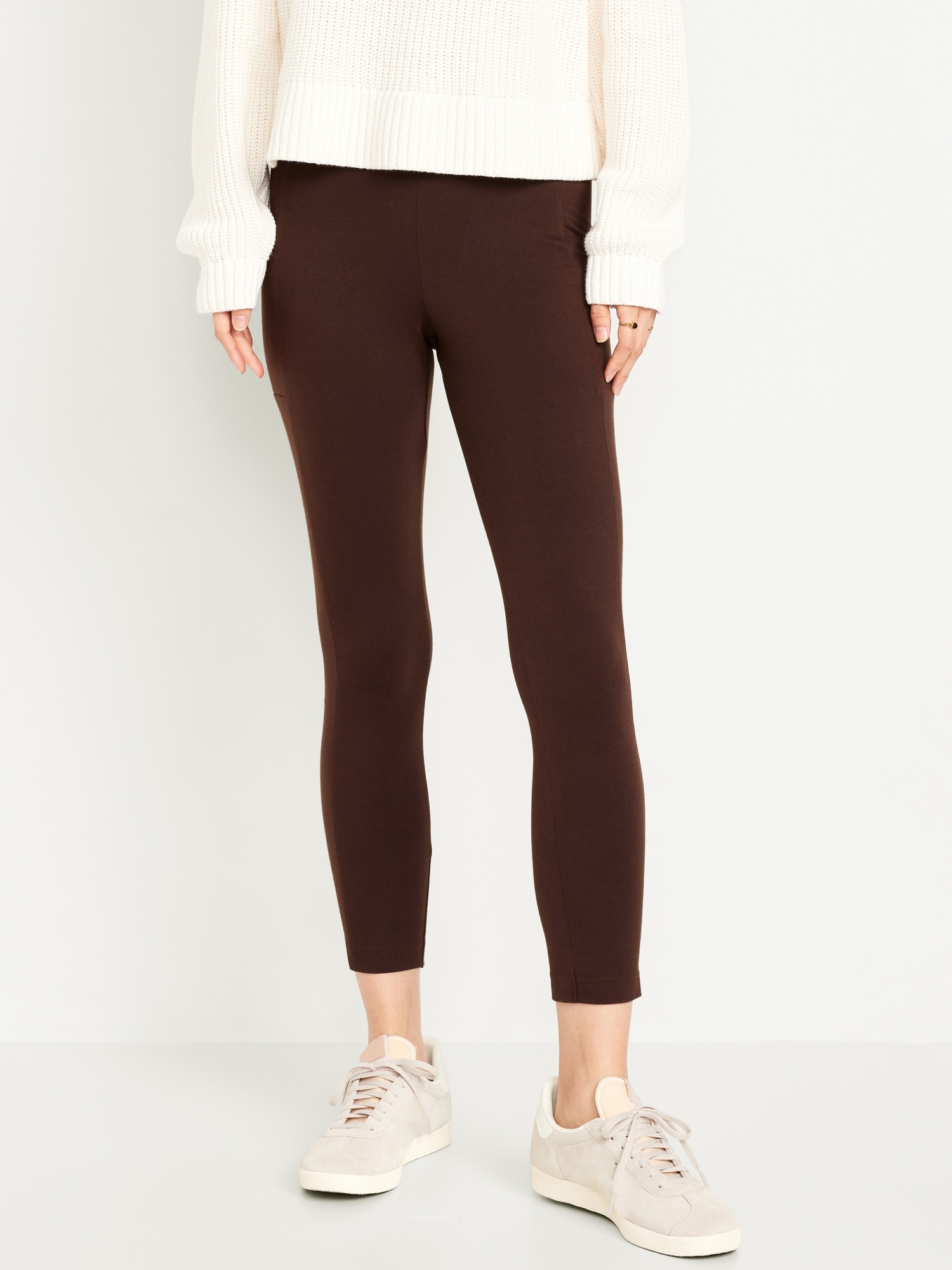 High-Waisted Side Pocket 7/8 Leggings