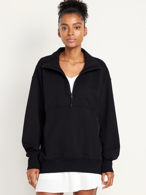 Dynamic Fleece Half-Zip Tunic Sweatshirt
