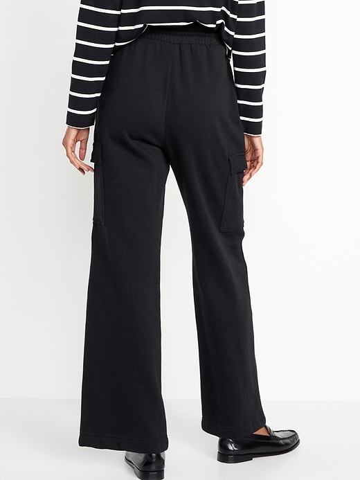 Image number 2 showing, Extra High-Waisted Cargo Sweatpants