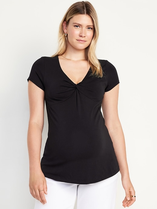 Image number 1 showing, Maternity Twist-Front Top