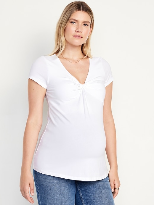 Image number 1 showing, Maternity Twist-Front Top