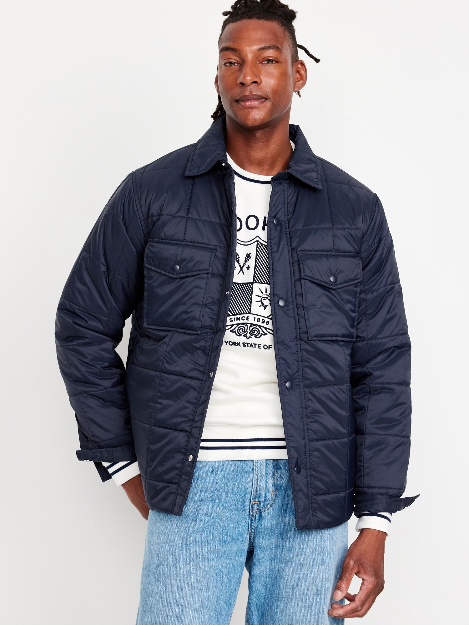 Water-Resistant Quilted Shacket