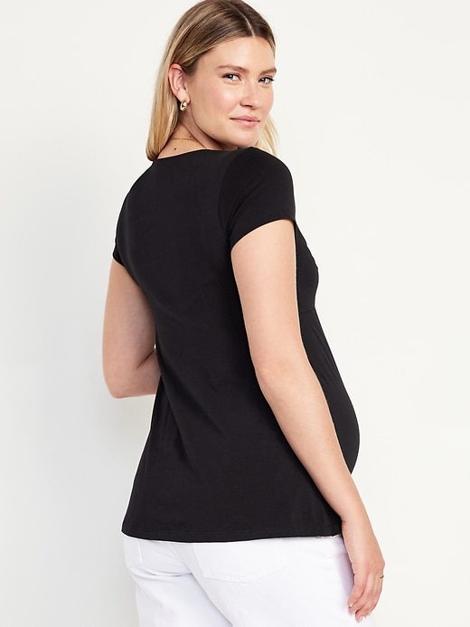 Image number 3 showing, Maternity Twist-Front Top