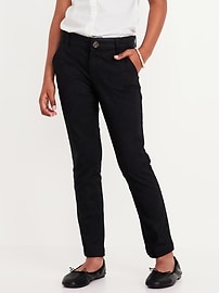 Image number 1 showing, Skinny School Uniform Pants for Girls
