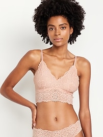 Image number 1 showing, Lace Longline Bralette