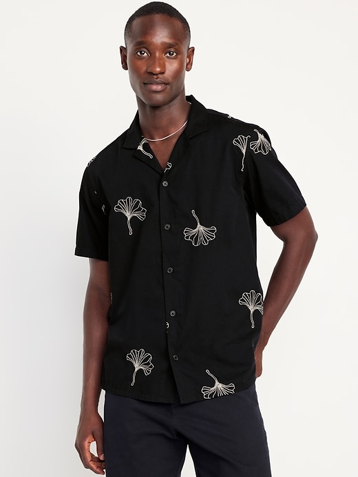 Image number 1 showing, Short-Sleeve Floral Camp Shirt