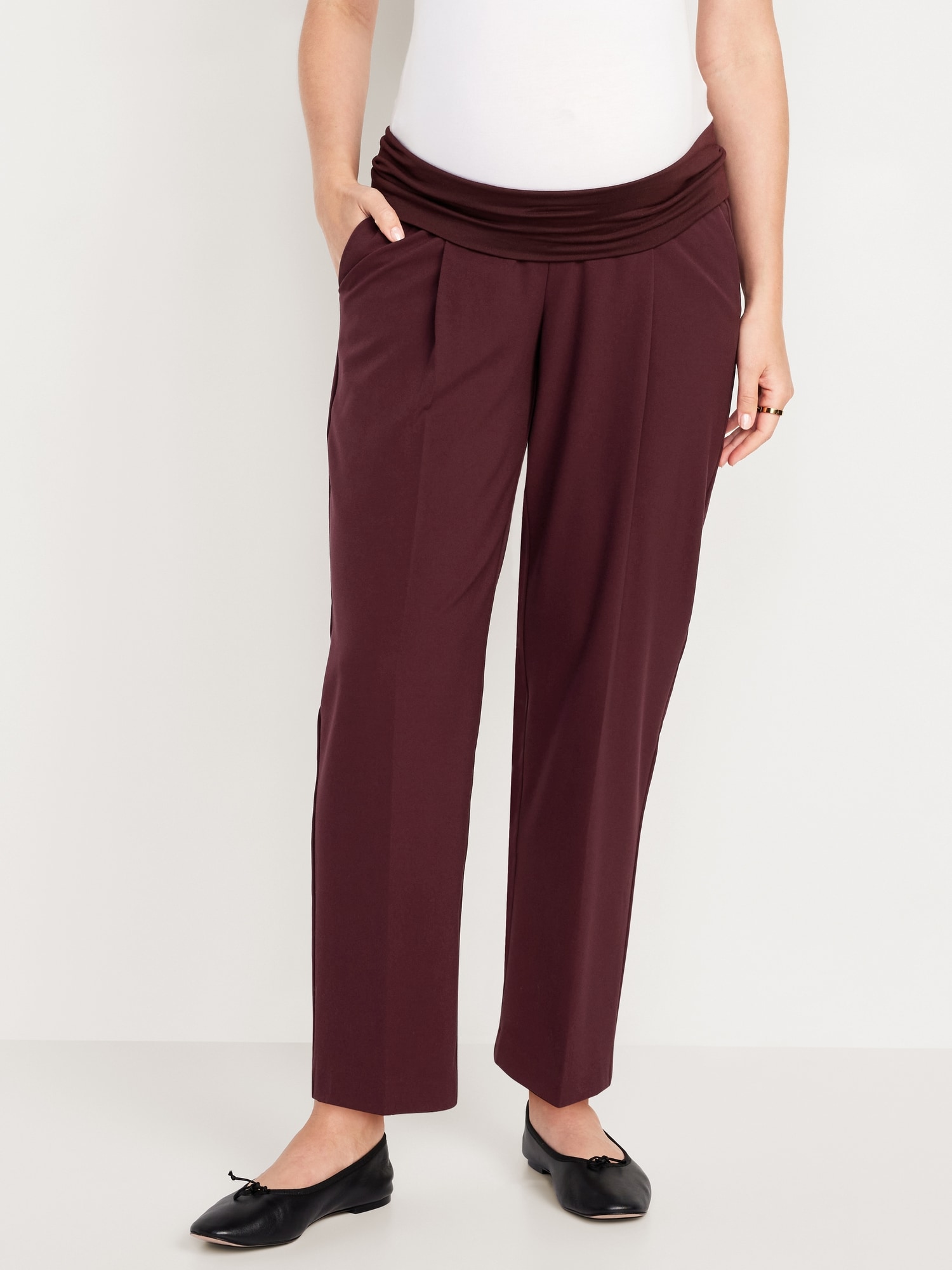 Maternity Rollover-Waist Billie Trouser