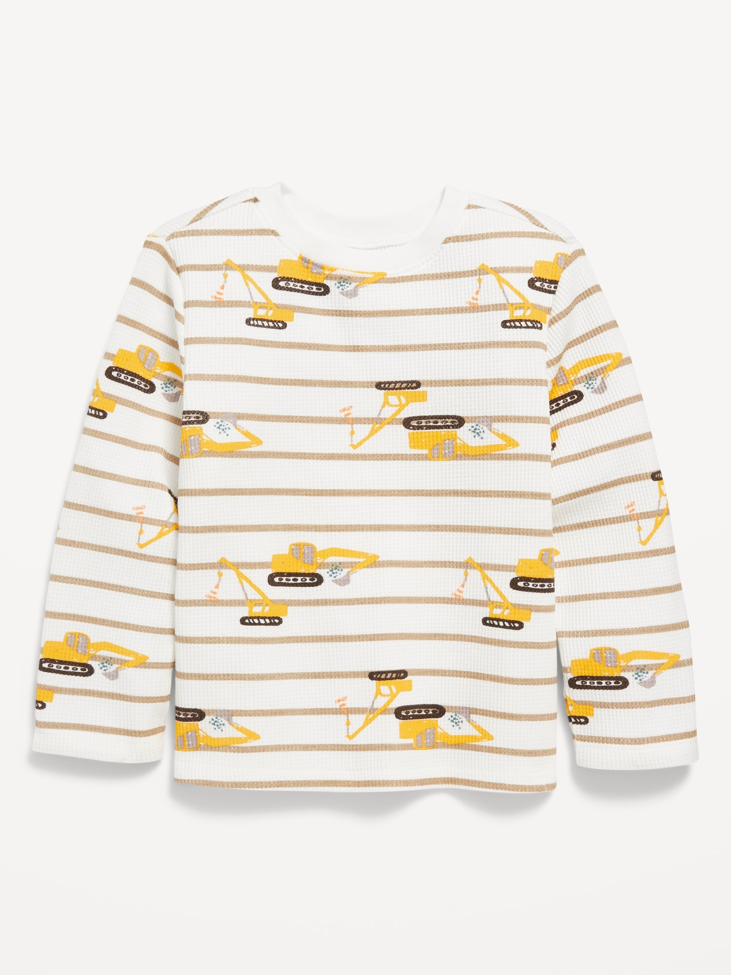 Printed Long-Sleeve Thermal-Knit T-Shirt for Toddler Boys