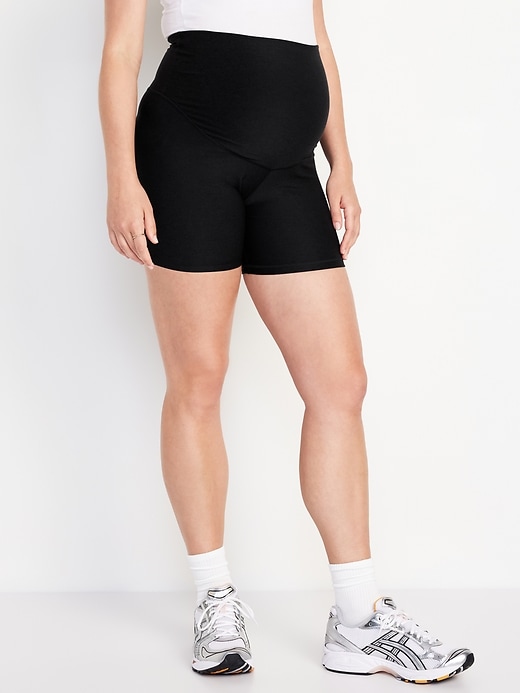 Image number 1 showing, Maternity Cloud+ Bike Short -- 6-inch inseam