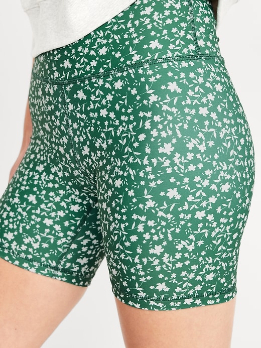 Image number 4 showing, High-Waisted PowerSoft Biker Shorts -- 6-inch inseam