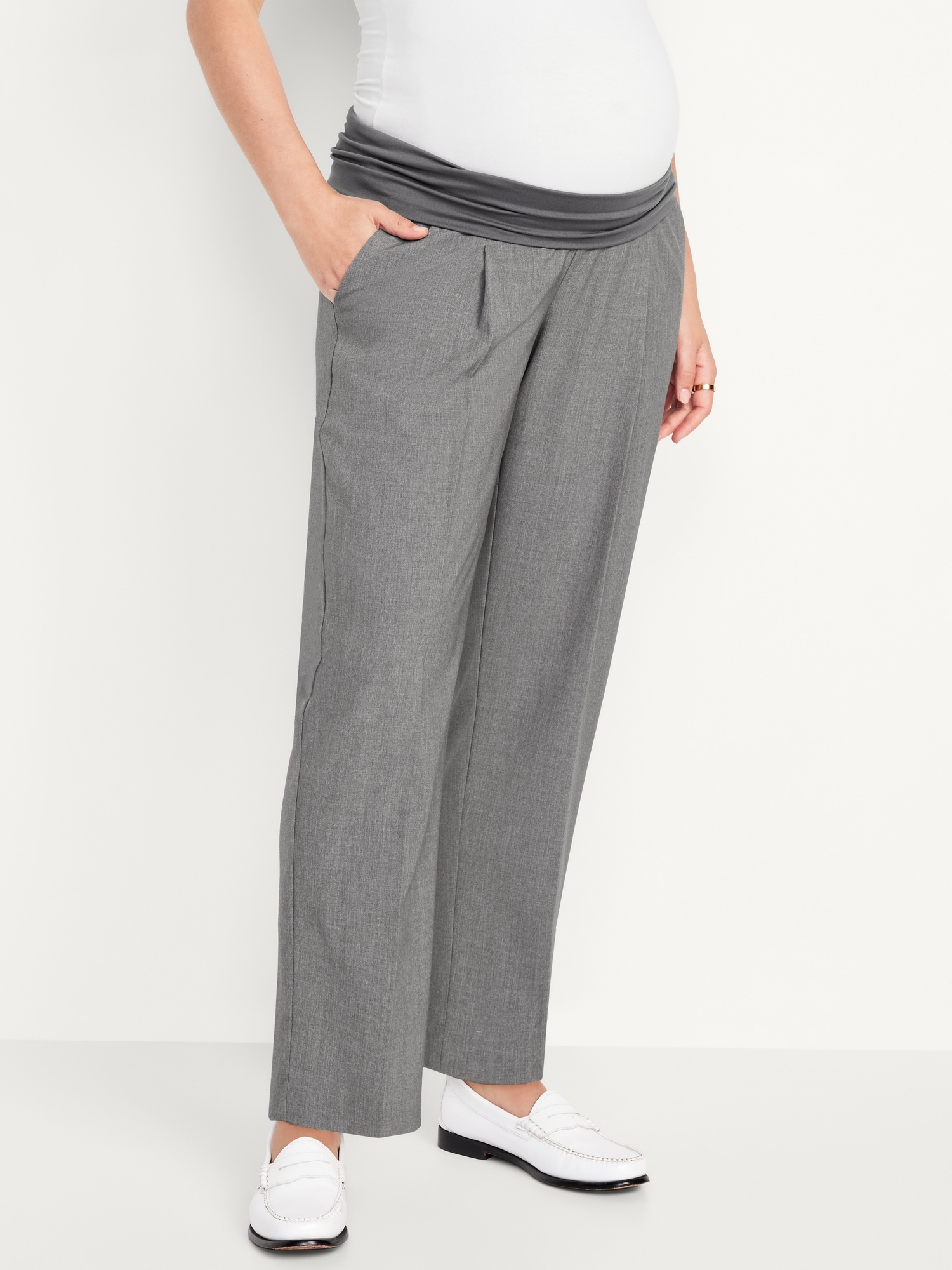 Maternity Rollover-Waist Billie Trouser