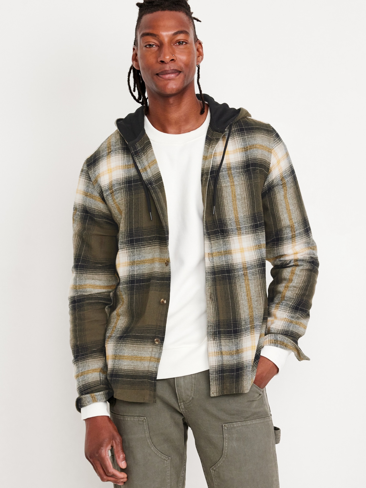 Hooded Flannel Shirt