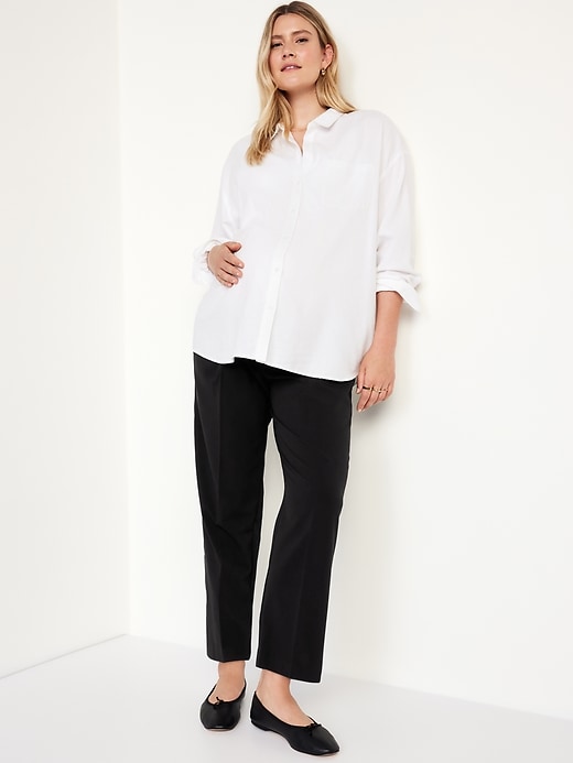 Image number 3 showing, Maternity Rollover-Waist Billie Trouser