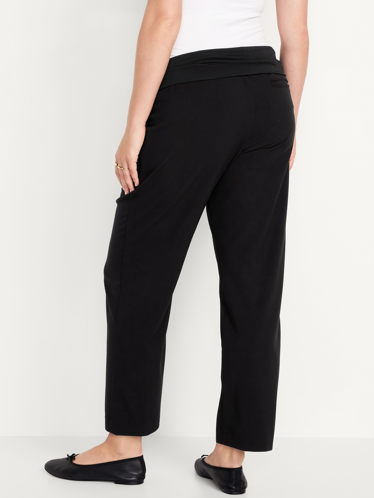 Maternity Rollover-Waist Billie Trouser | Old Navy