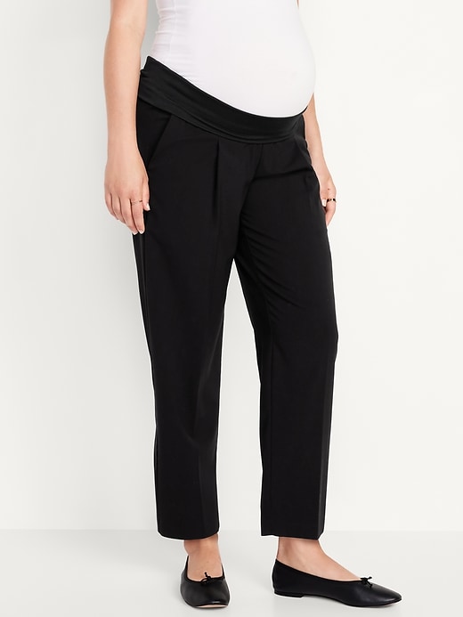 Image number 5 showing, Maternity Rollover-Waist Billie Trouser