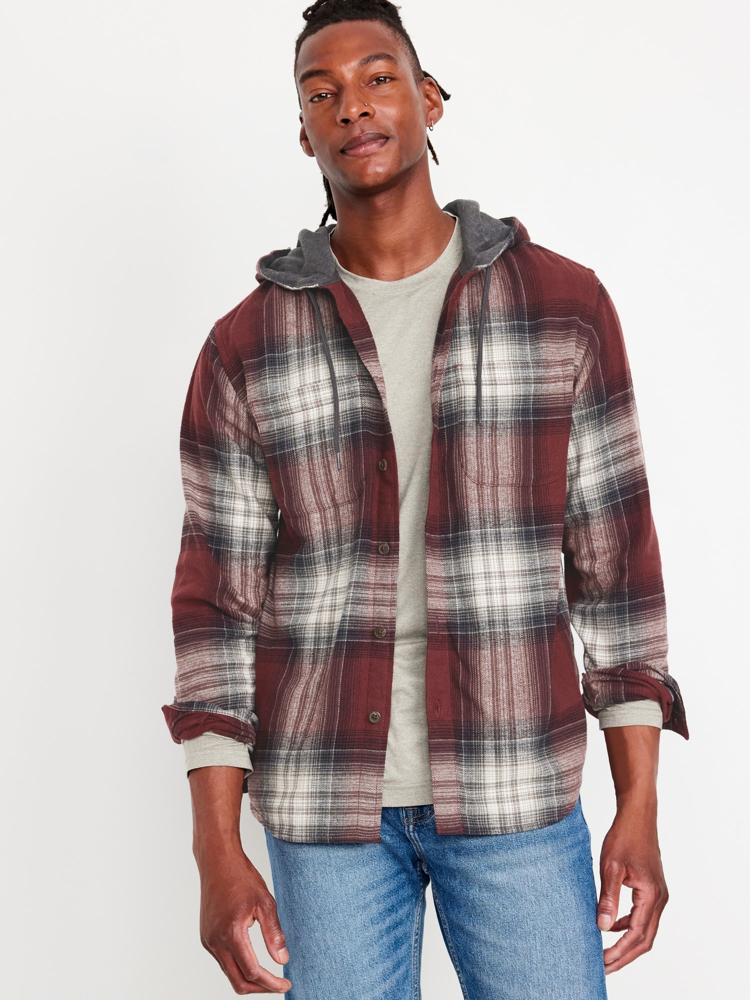 Hooded Flannel Shirt