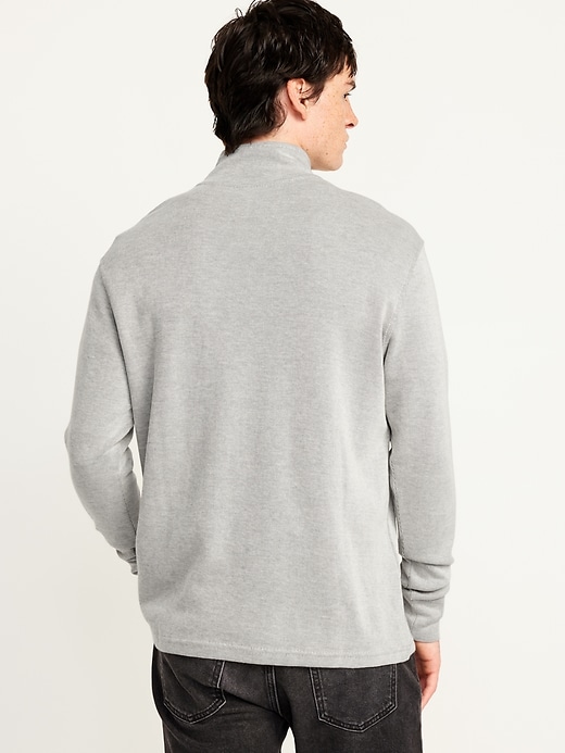 Image number 2 showing, French Rib Quarter-Zip Sweater