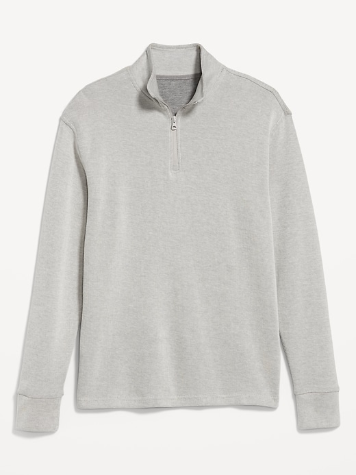 Image number 4 showing, French Rib Quarter-Zip Sweater