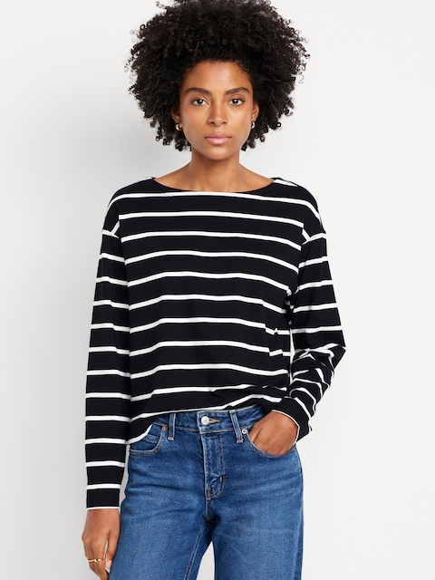Long-Sleeve Mariner Loose T-Shirt
