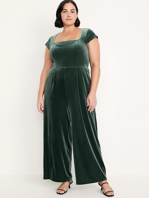 Image number 6 showing, Fit &amp; Flare Velvet Jumpsuit