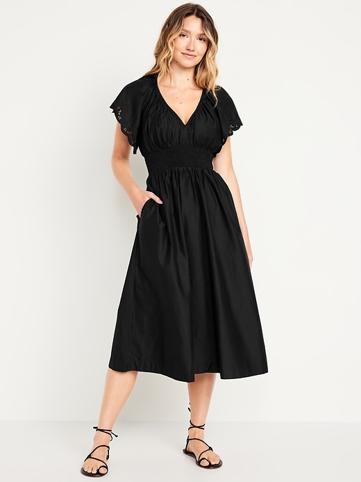 Image number 1 showing, Waist-Defined Midi Dress