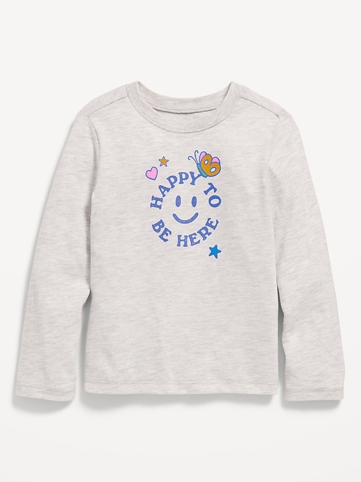 View large product image 1 of 1. Long-Sleeve Graphic T-Shirt for Toddler Girls