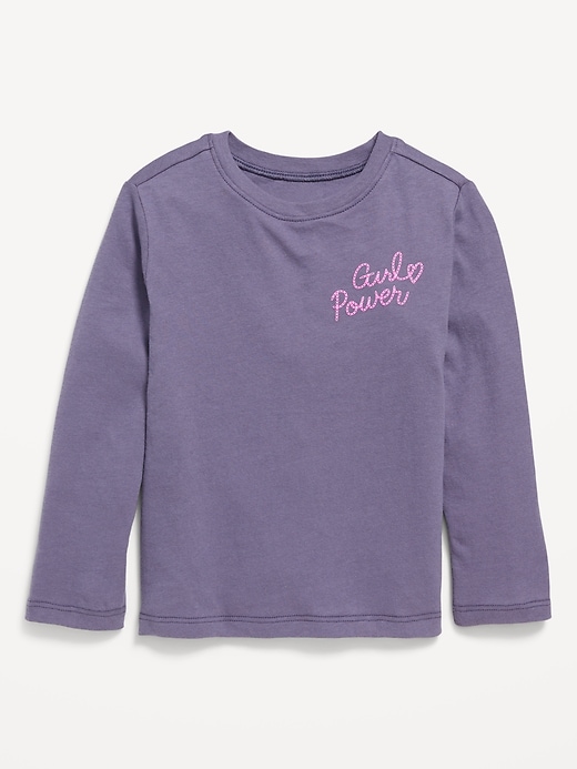 View large product image 1 of 1. Long-Sleeve Graphic T-Shirt for Toddler Girls