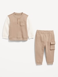 View large product image 3 of 3. Henley Sweatshirt and Cargo Sweatpants Set for Baby