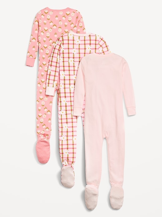 View large product image 2 of 3. Snug-Fit 2-Way-Zip Pajama One-Piece 3-Pack for Toddler &amp; Baby