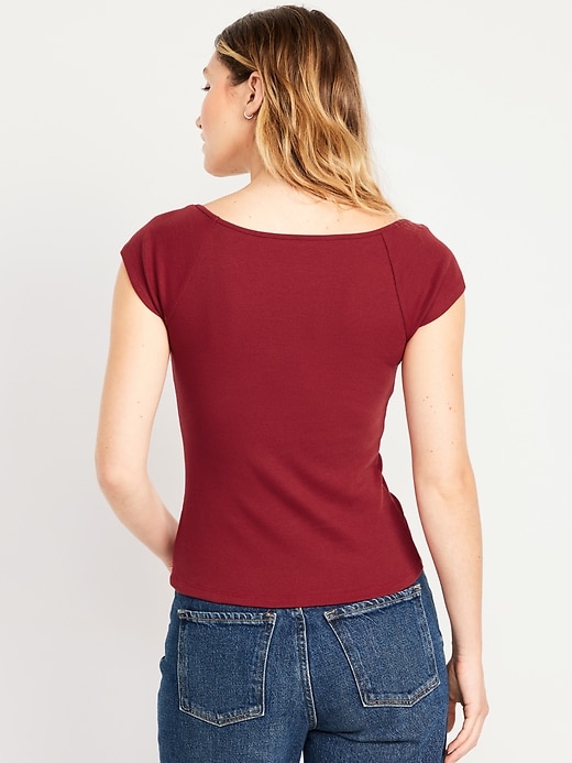 Image number 2 showing, Fitted Ribbed Top