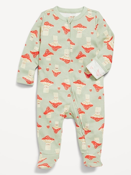 View large product image 1 of 2. Unisex Sleep &amp; Play 2-Way-Zip Footed One-Piece for Baby