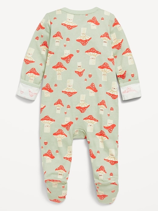 View large product image 2 of 2. Unisex Sleep &amp; Play 2-Way-Zip Footed One-Piece for Baby