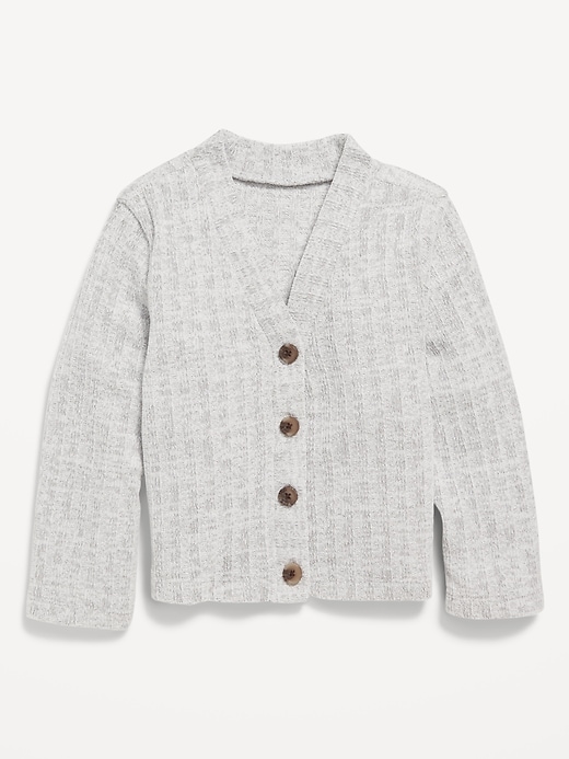 View large product image 1 of 1. Cropped Button-Front Cardigan Sweater for Toddler Girls