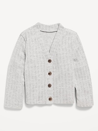 Image number 1 showing, Cropped Button-Front Cardigan Sweater for Toddler Girls