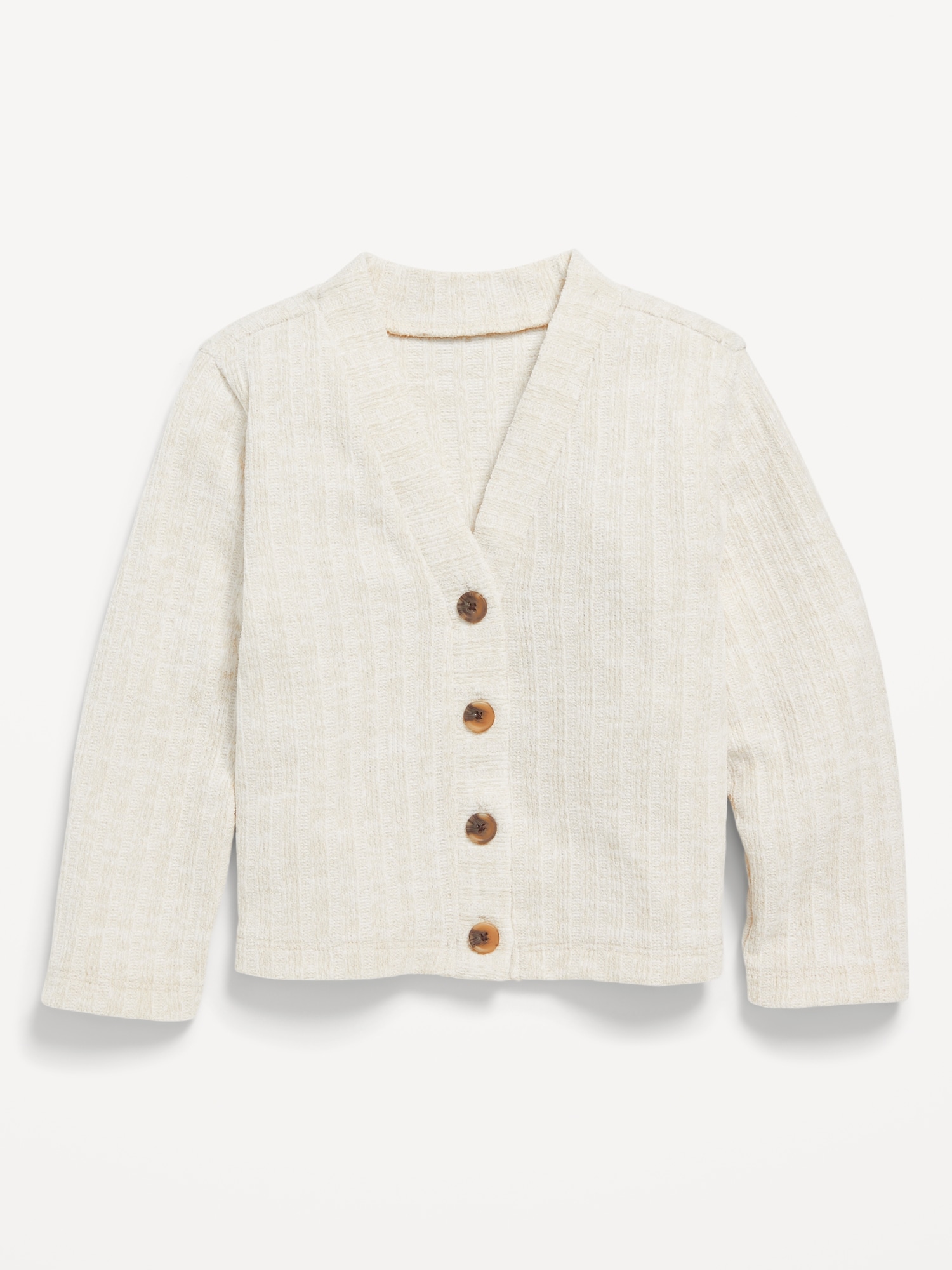 Cropped Button-Front Cardigan Sweater for Toddler Girls