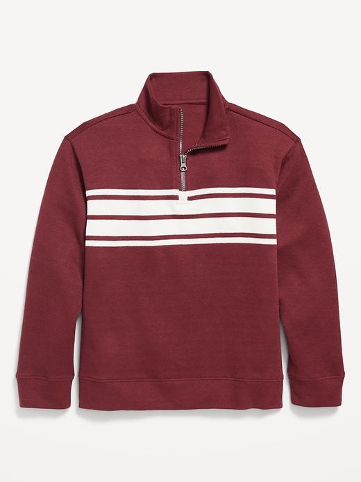 View large product image 2 of 3. French Rib Quarter-Zip Sweater for Boys