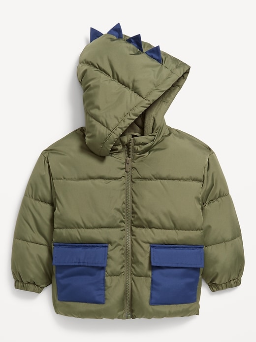View large product image 3 of 3. Water-Resistant Quilted Puffer Jacket for Toddler Boys